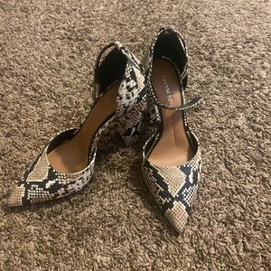 5.5 Gianni Binni Snake Print Block heels